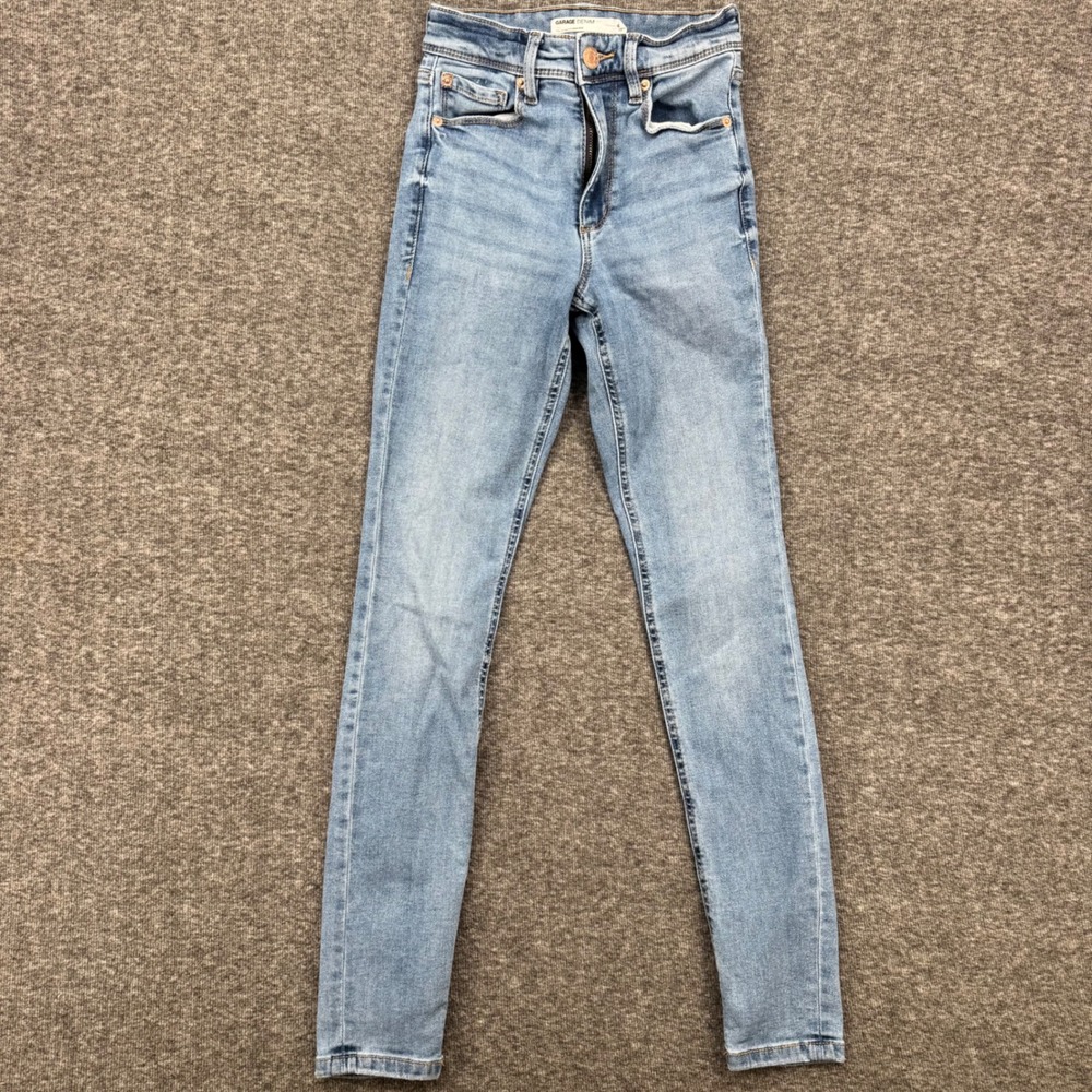 Garage Denim Womens Light Wash High Rise Skinny Jeans Size 00 23 Stretch Blue
